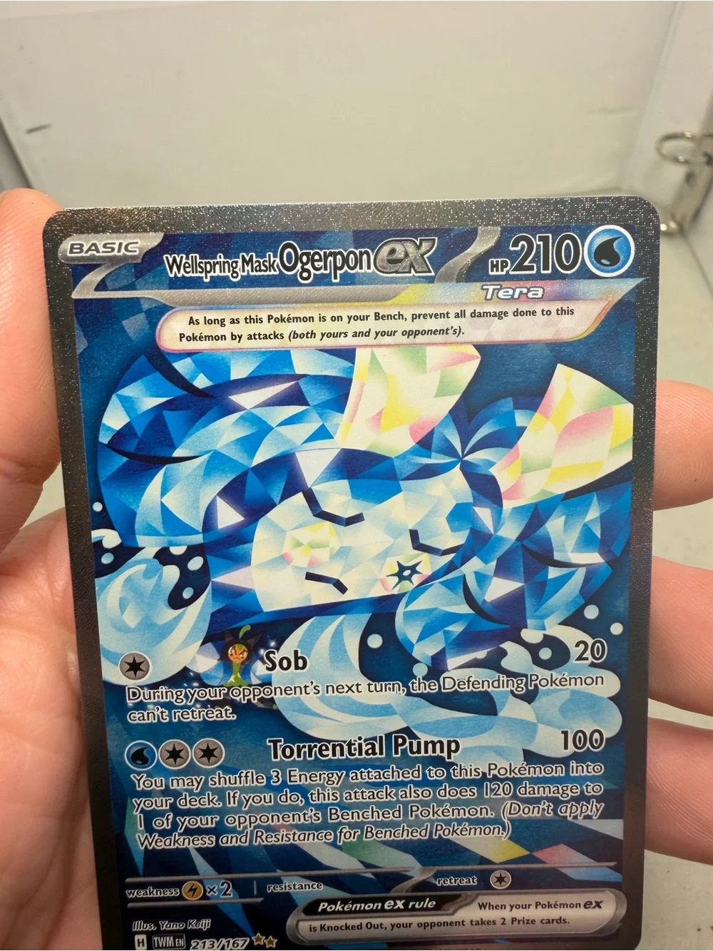 Wellspring Mask Ogerpon EX Pokemon 213/167 Special Illustration Rare NM